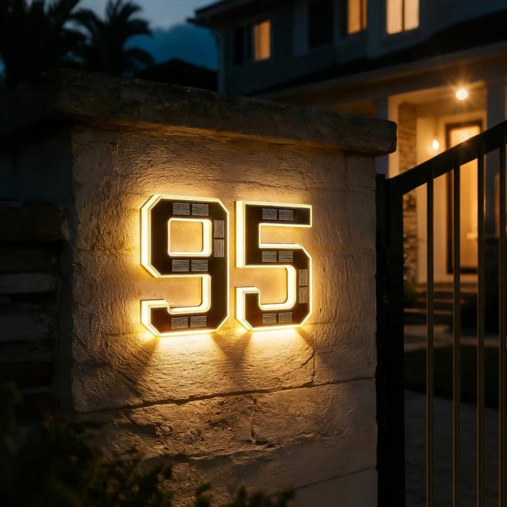 Waterproof Junction Box Solar - New Solar Address Sign LED House