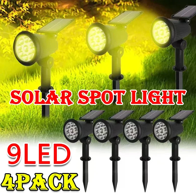 Waterproof Junction Box Solar - 1/2/3/4Pcs Solar Powered 9LED Lamp Adjustable