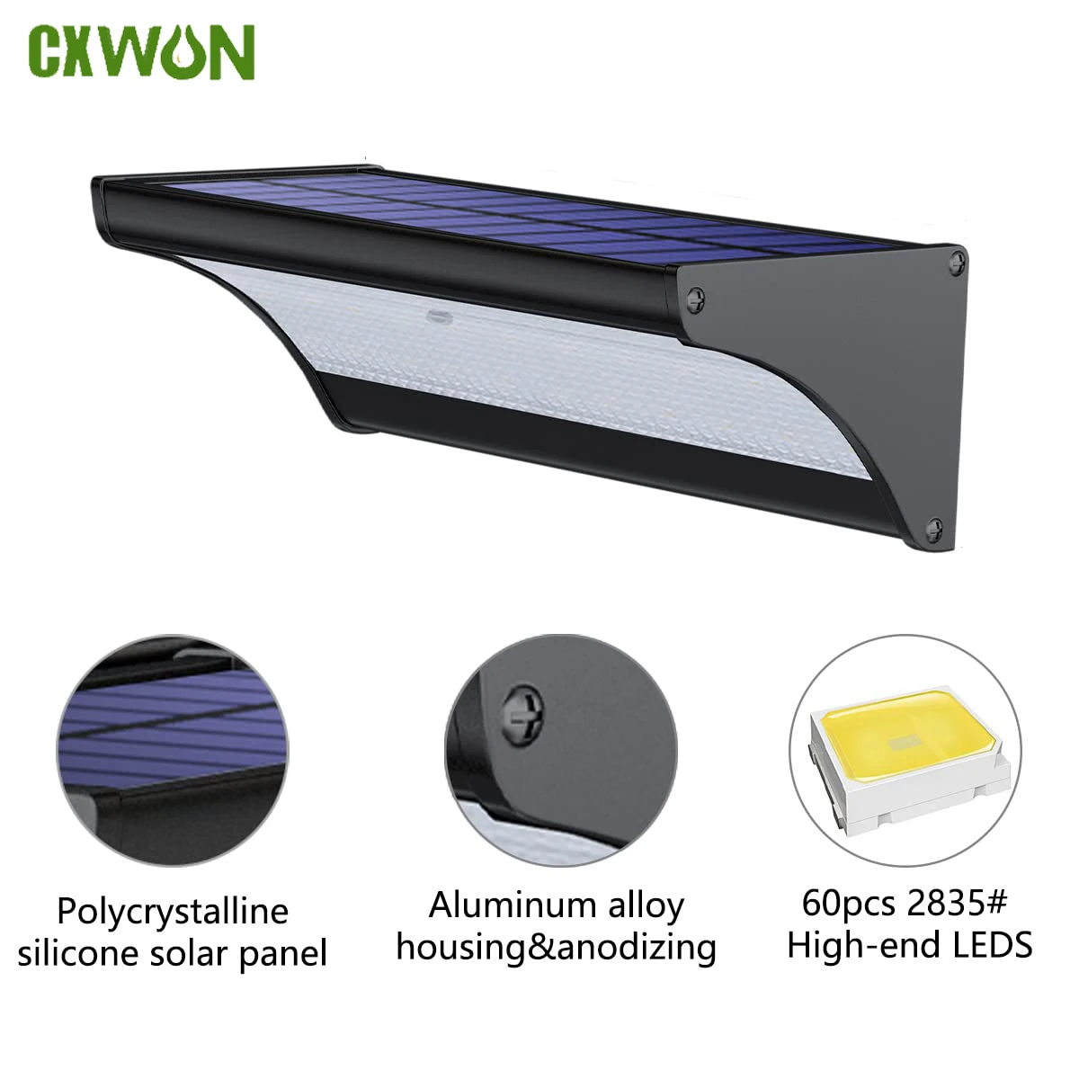 60/48Led Outdoor Solar Wall Li - огляд і ціна Waterproof Junction Box Solar