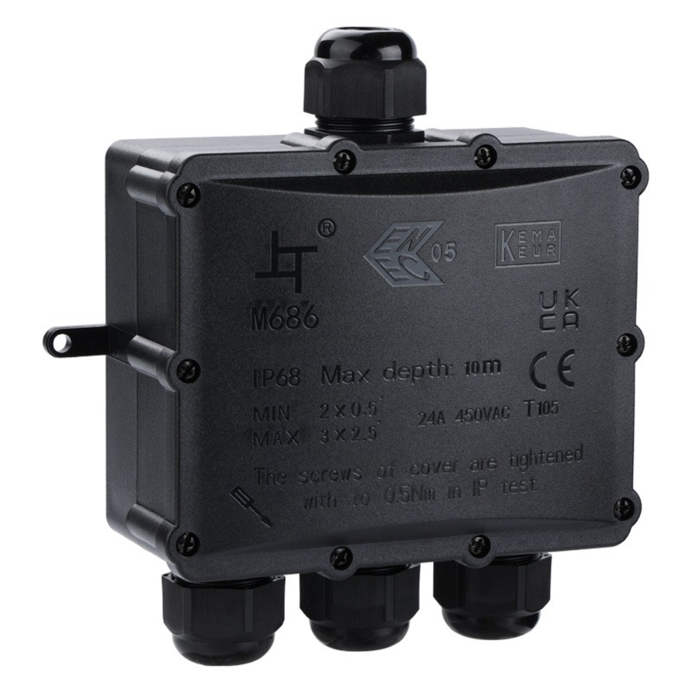 4Way 1In3Out IP68 Waterproof 4 - огляд і ціна Waterproof Junction Box Solar