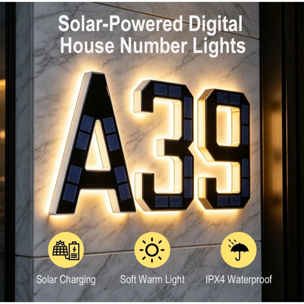 New Solar Address Sign LED Hou - огляд і ціна Waterproof Junction Box Solar
