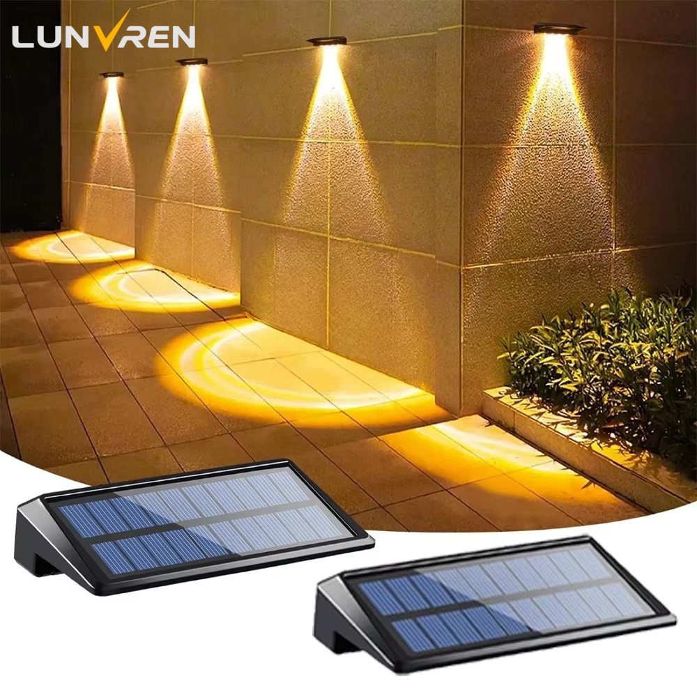 2 Pack Solar Wall Lights 4 LED - огляд і ціна Waterproof Junction Box Solar