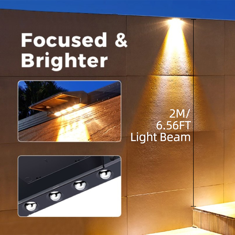 2 Pack Solar Wall Lights 4 LED - огляд і ціна Waterproof Junction Box Solar