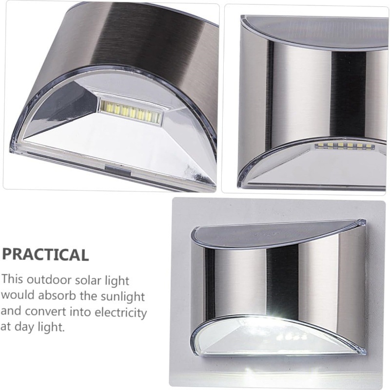 2Pcs Solar Garden Light Stainl - огляд і ціна Waterproof Junction Box Solar